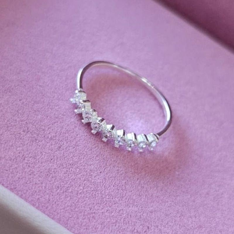 Anel Aparador Navetes Cristal Prata