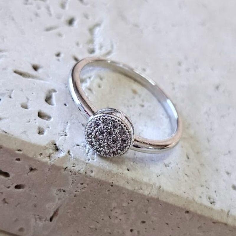 Anel Circulo Maciço Cravajado