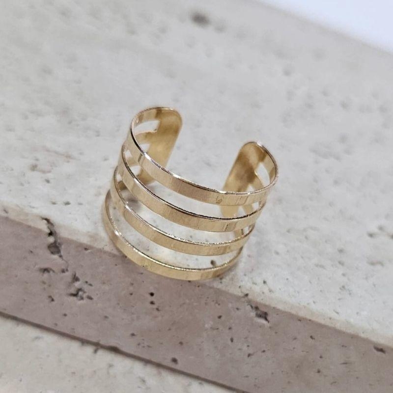 Anel Listras Vazadas Ajustavel