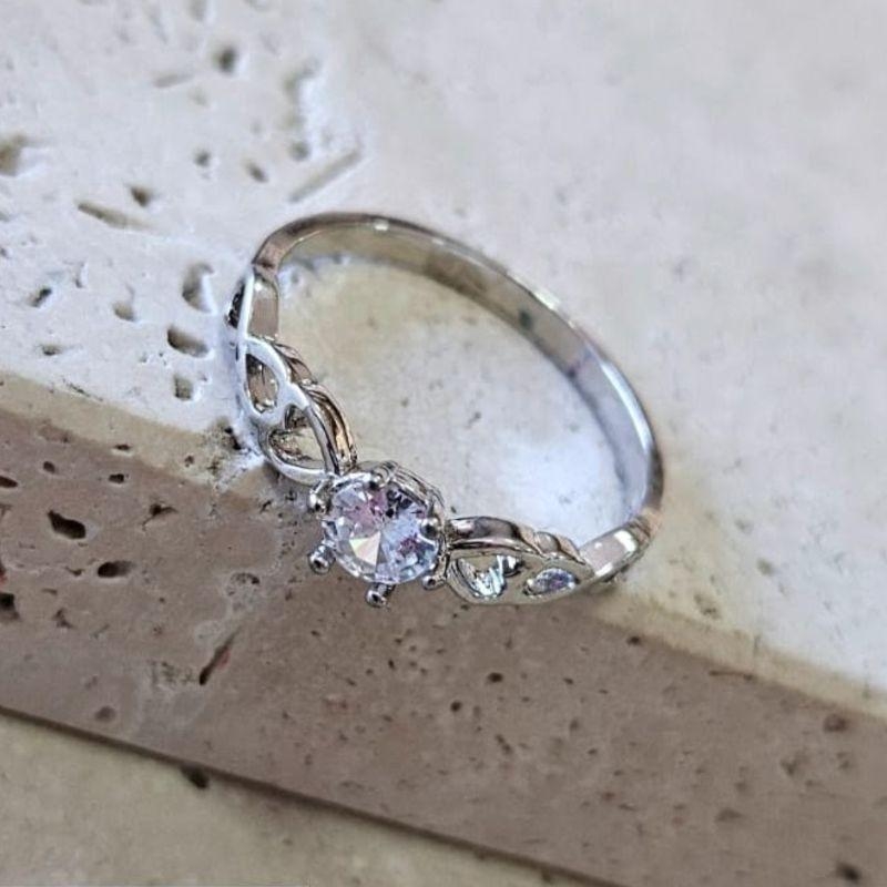 Anel Solitário Infinito