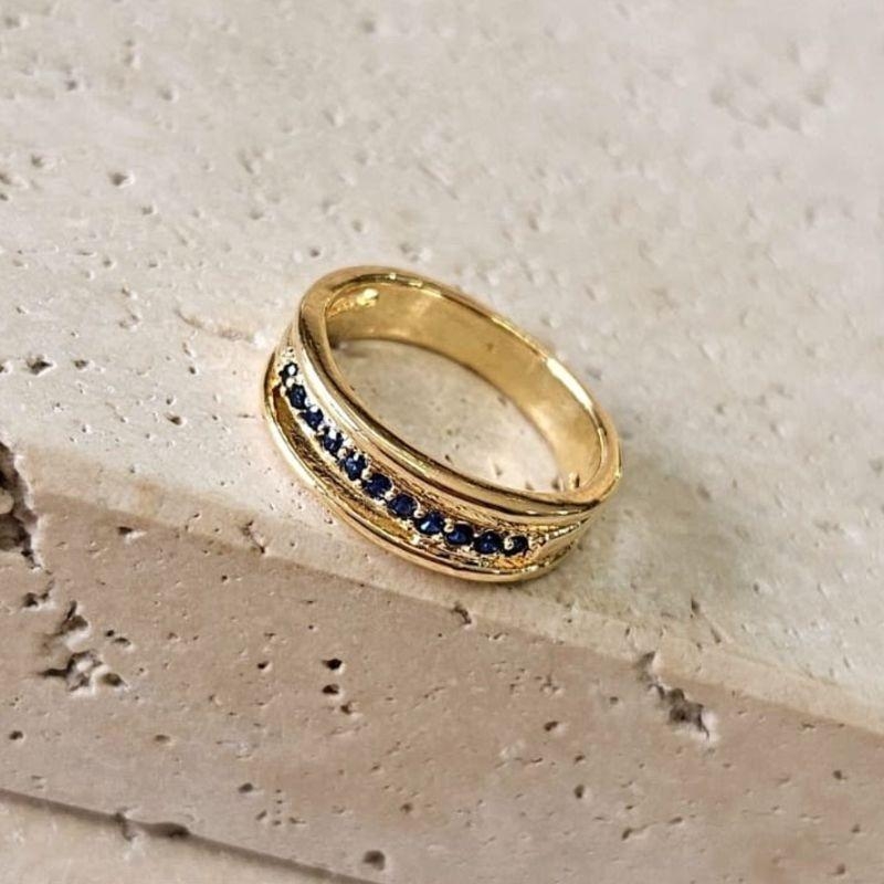 Anel Três Aros Cravejado