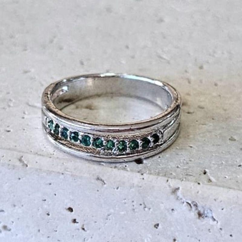 Anel Três Aros Cravejado Infantil