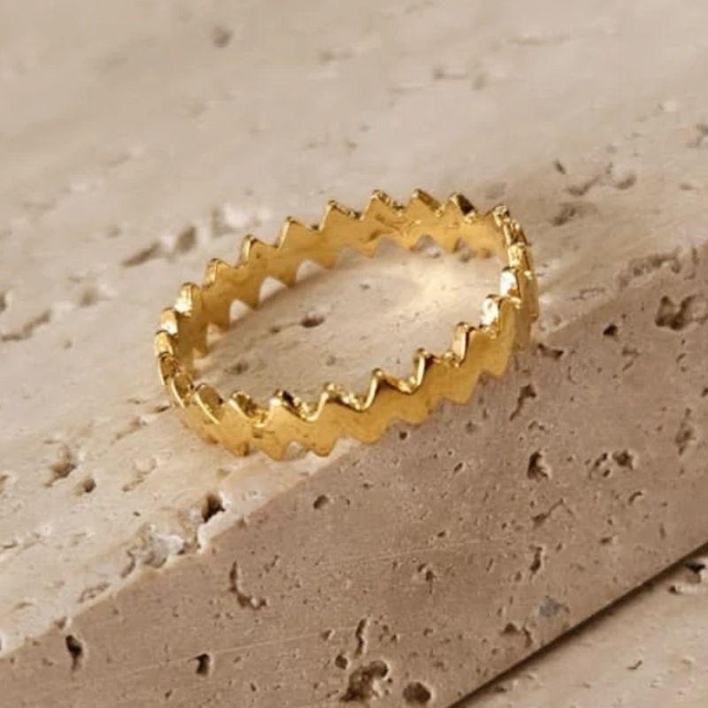 Anel Zig Zag Chapinha