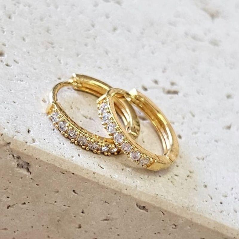 Brinco Argola Cravejada