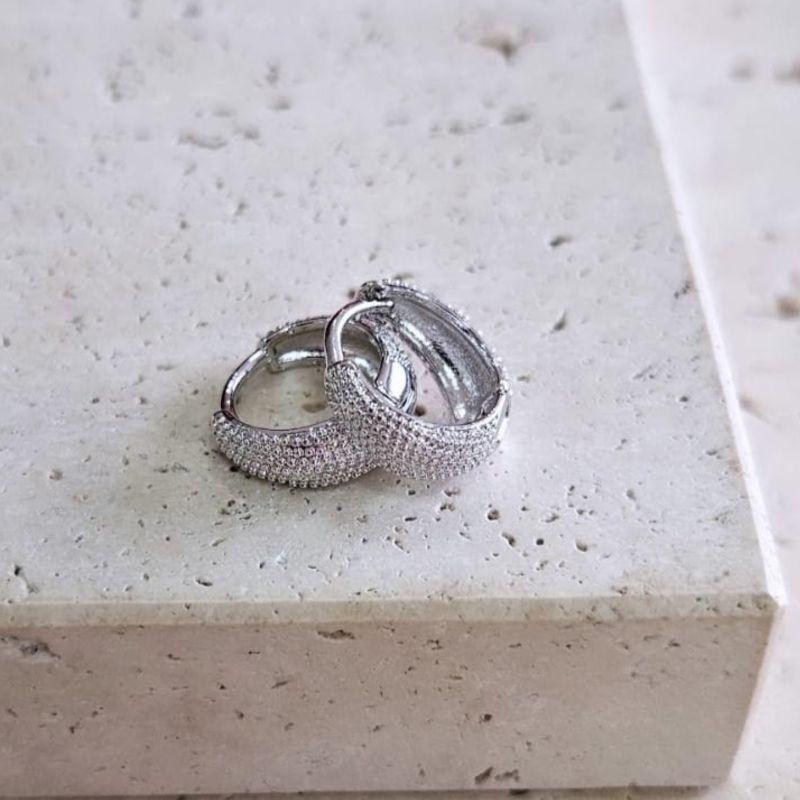 Brinco Argola Pontilhada Inteira Peq