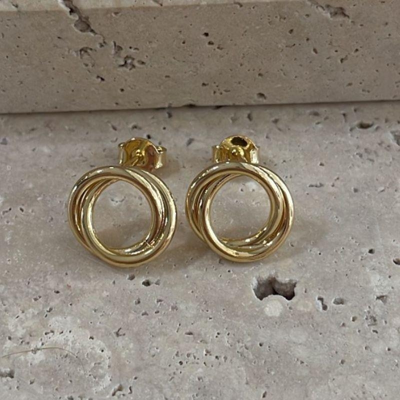 Brinco Aros Entrelaçados Pequeno