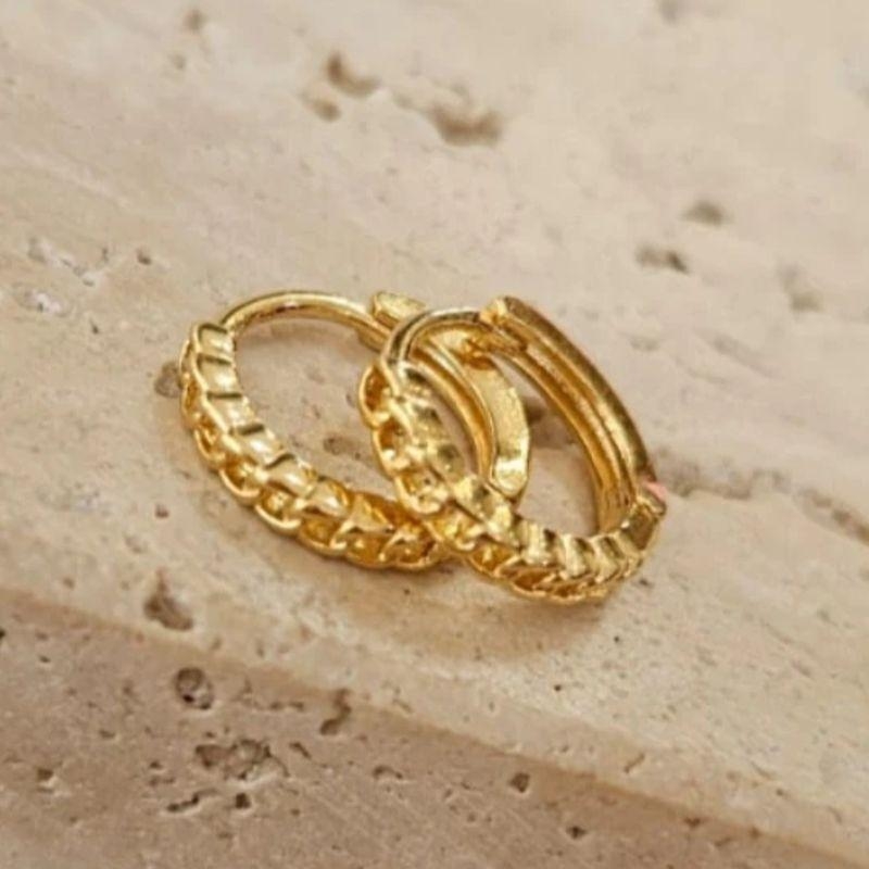 Brinco de Argola Mini Corrente Peq