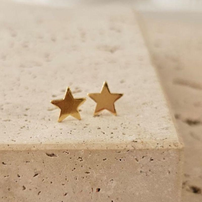 Brinco Estrela Fixa Chapa