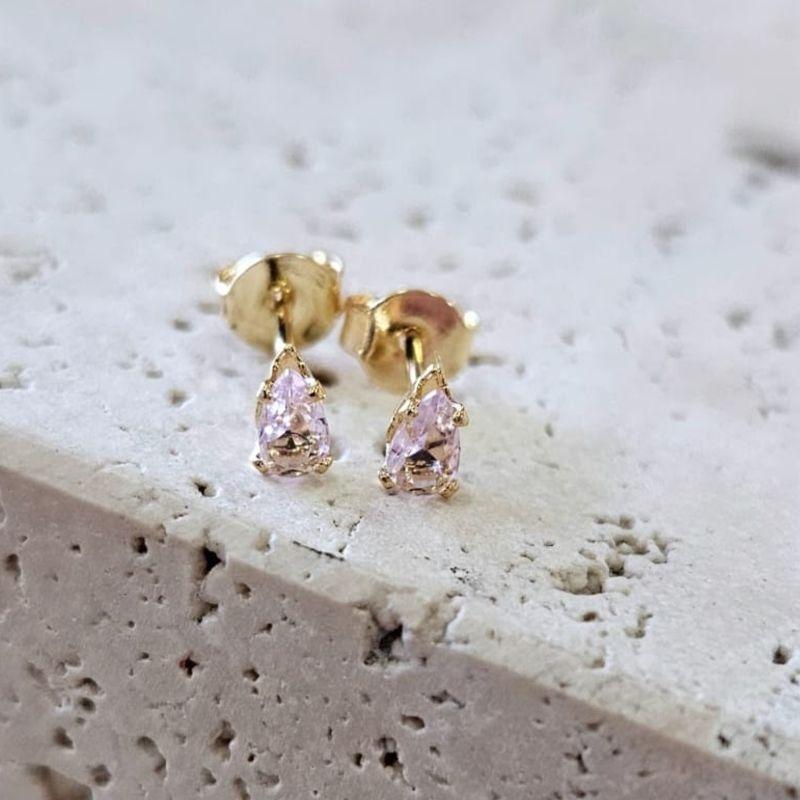 Brinco Gotinha Rosa Bebe