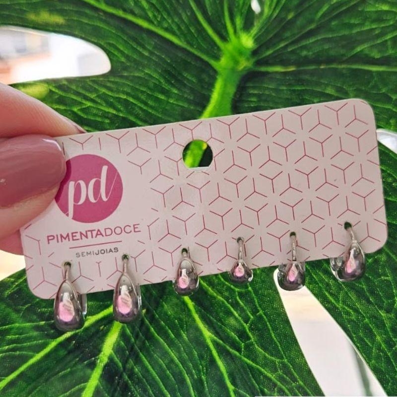 Brinco Trio Argola Gordinha