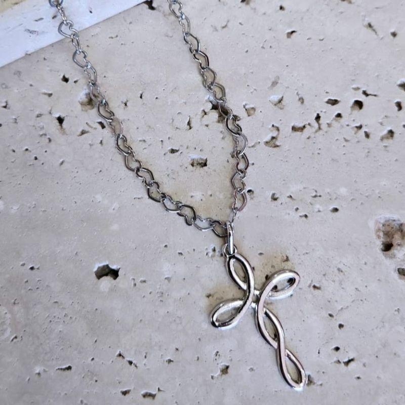 Gargantilha Crucifixo Arredondado 50cm