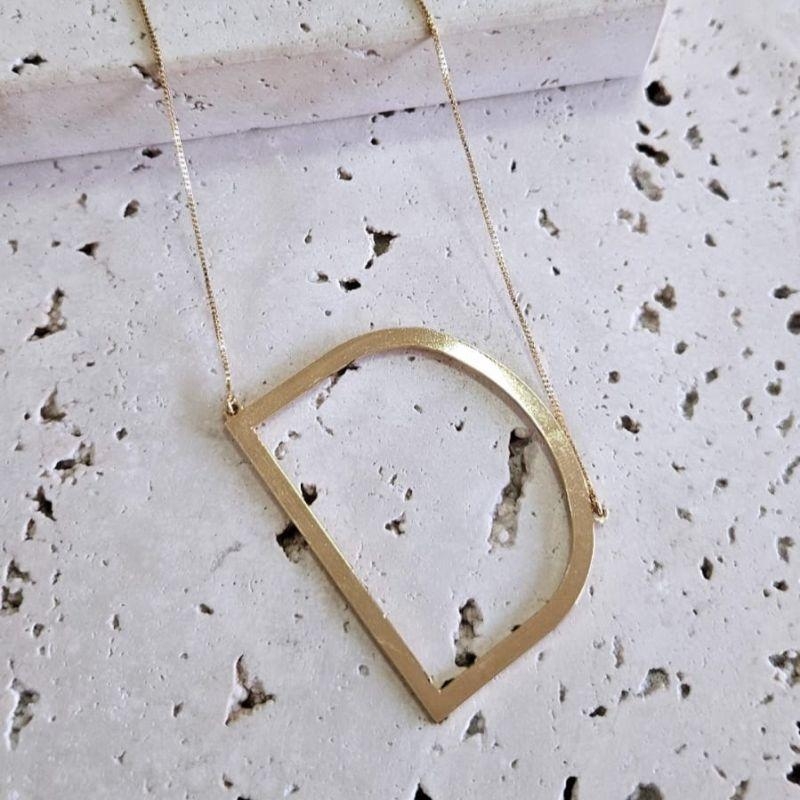 Gargantilha Inicial Inclinada D 45cm