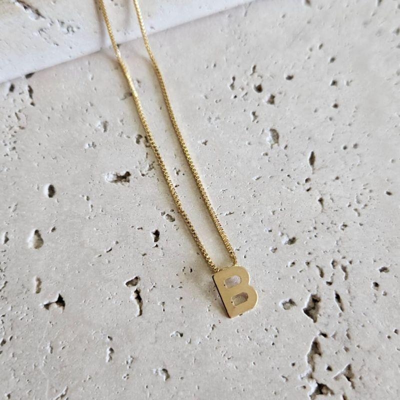 Gargantilha Letra B Mini 45cm