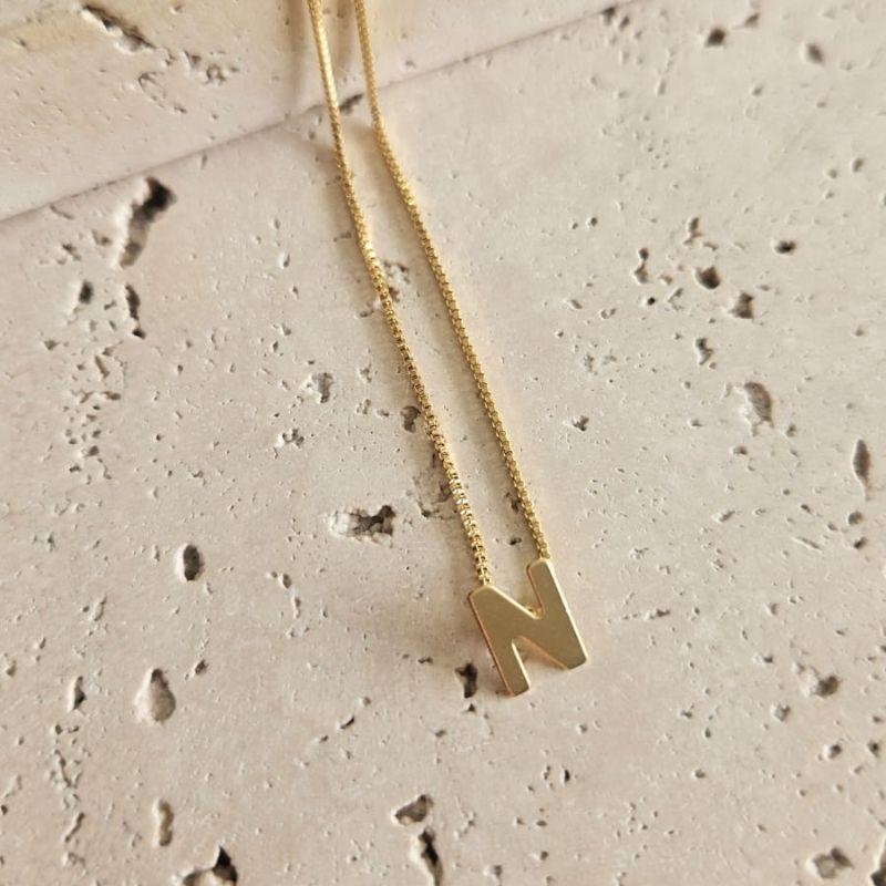 Gargantilha Letra N Mini 45cm