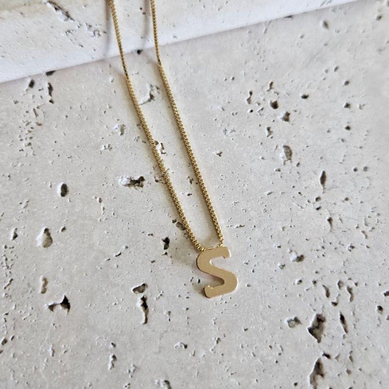 Gargantilha Letra S Mini 45cm