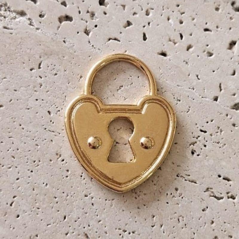 Pingente Cadeado Coração (2,2x2,8cm)