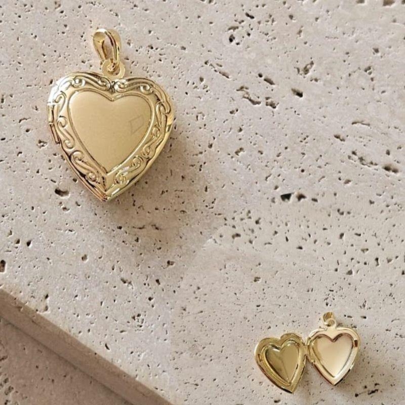 Pingente Relicario Coração Liso (1,8x1,9cm)