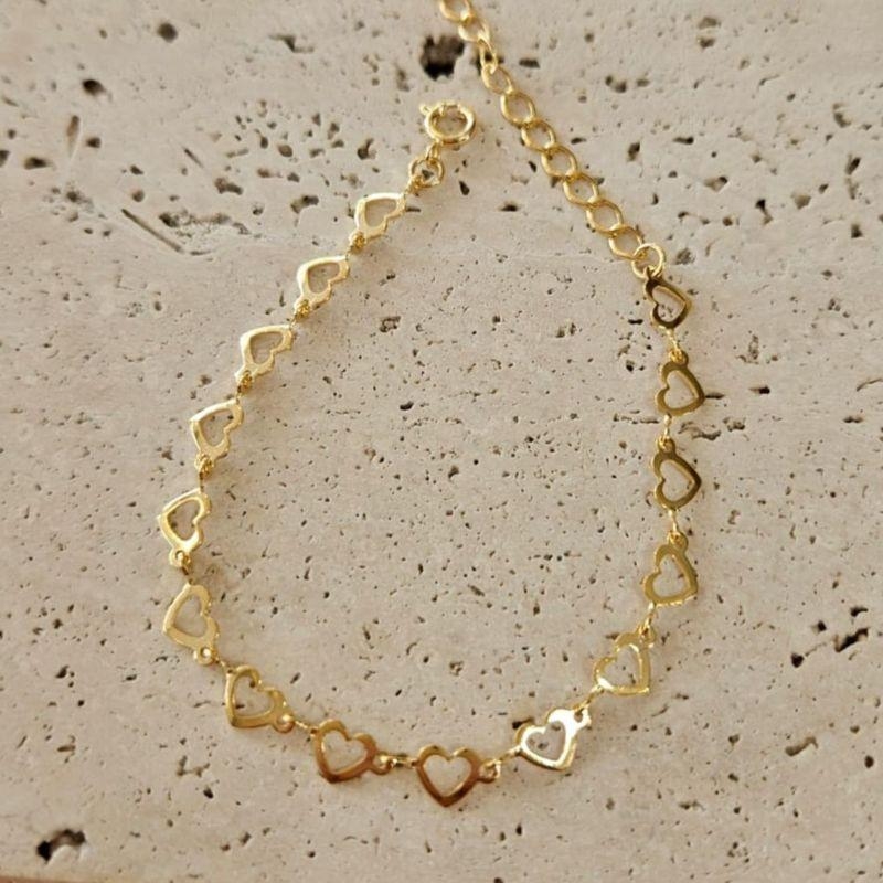 Pulseira Corações Vazados
