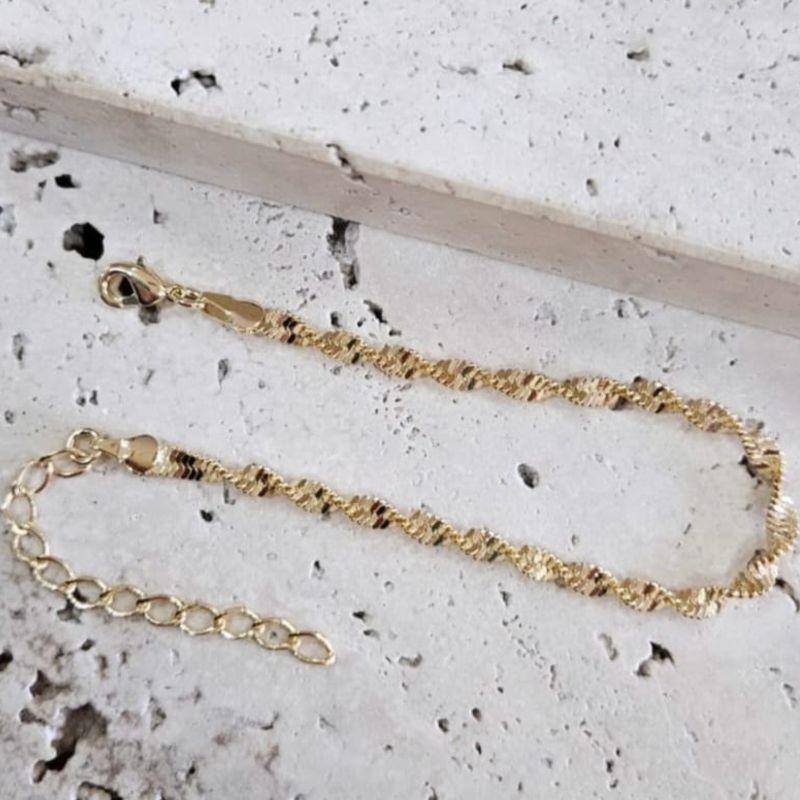 Pulseira Singapura Grossa 3,2mm 18cm