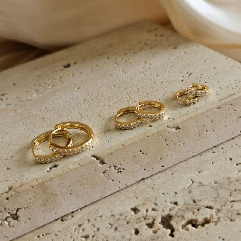 Trio Argola Fininha Cravejada