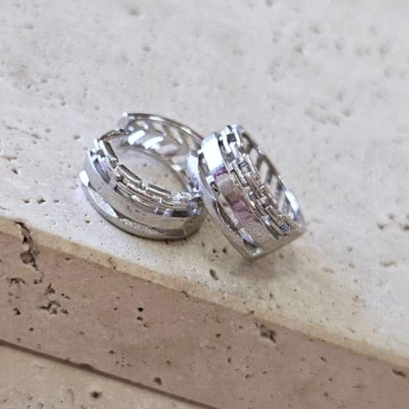 Brinco Argola Detalhes Corrente