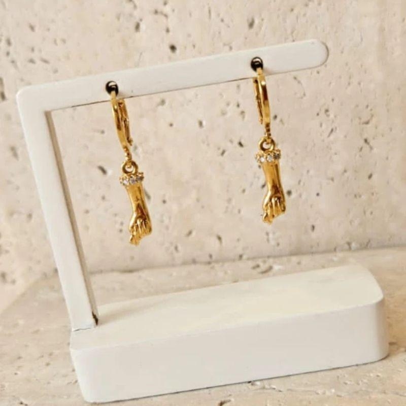 Brinco Argola Figa Com Zirconia