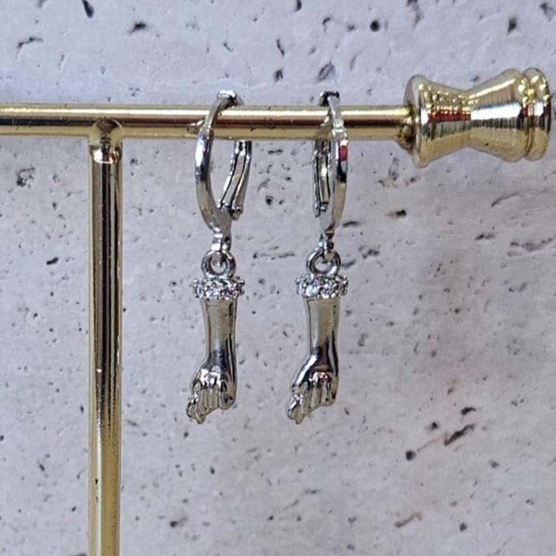 Brinco Argola Figa Com Zirconia