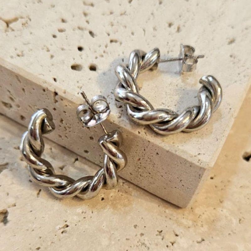 Brinco Argola Fio Duplo Torcido