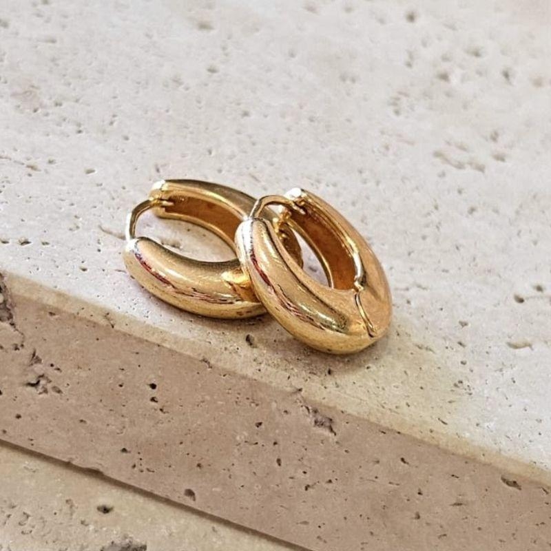 Brinco Argola Meia Lua Media