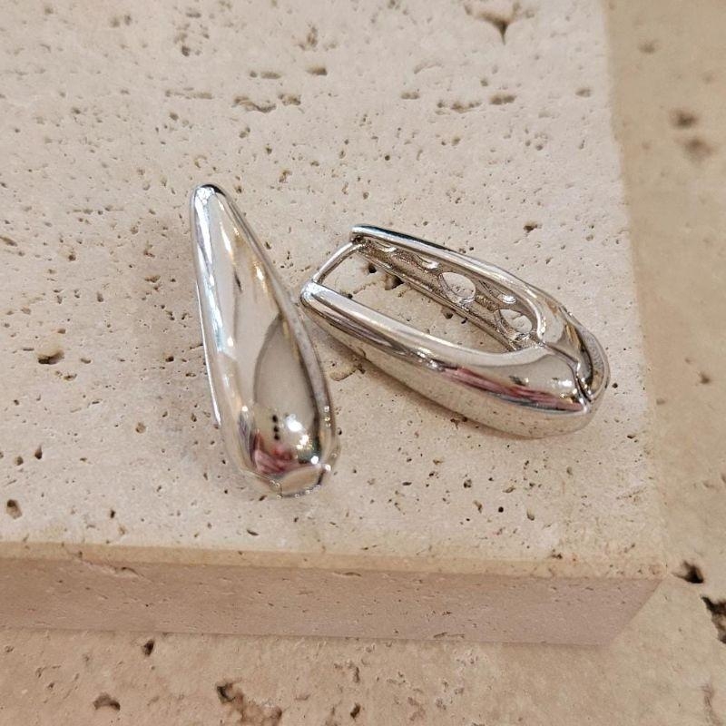 Brinco Gota Lisa Dupla Gde