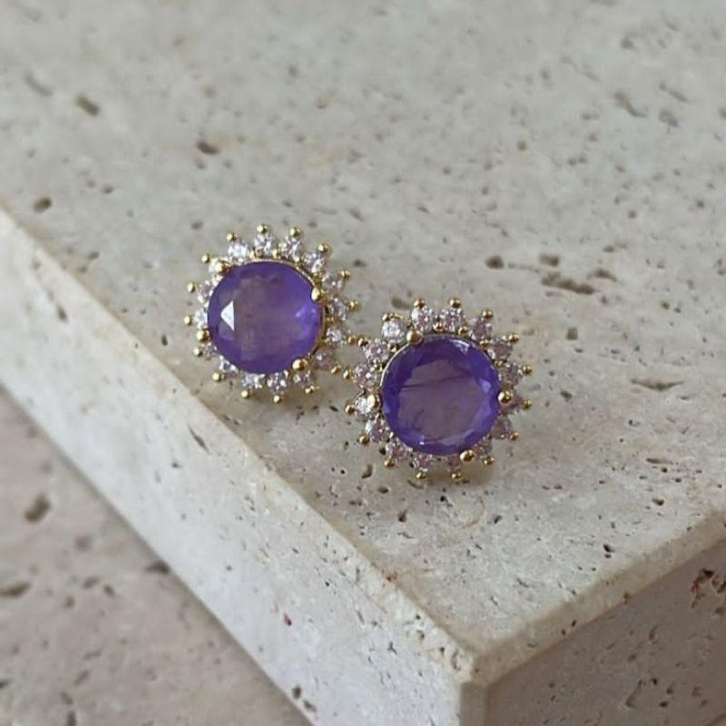 Brinco Redondo Ziconia Colorida Gde