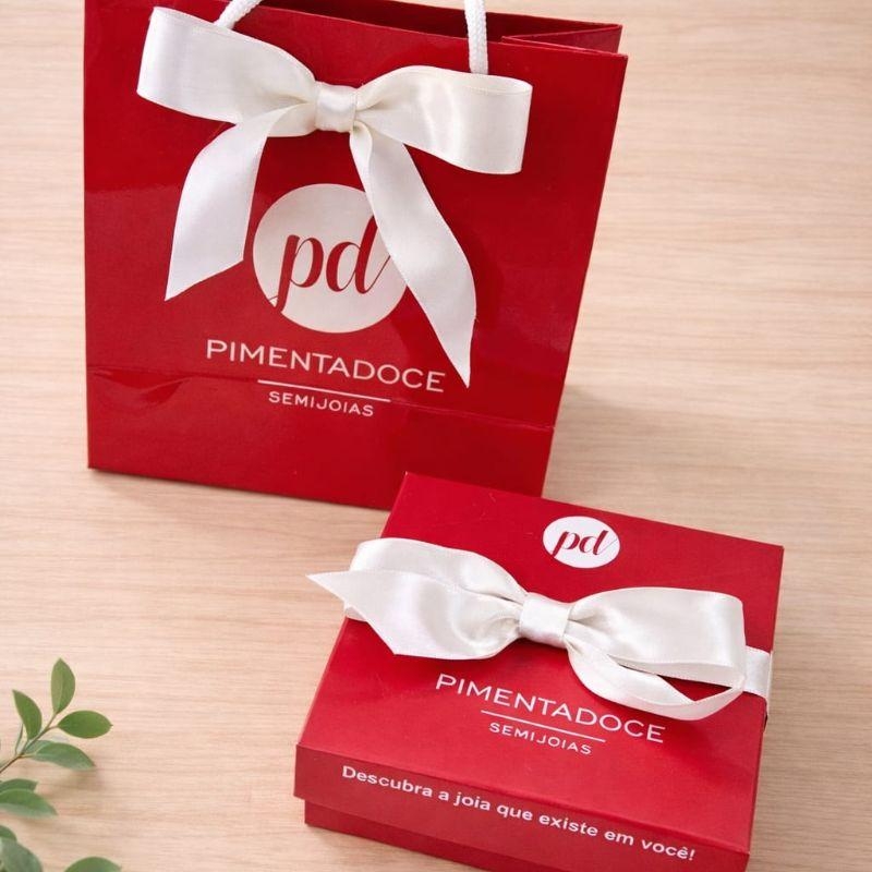 Kit Caixa e Sacola com Laço