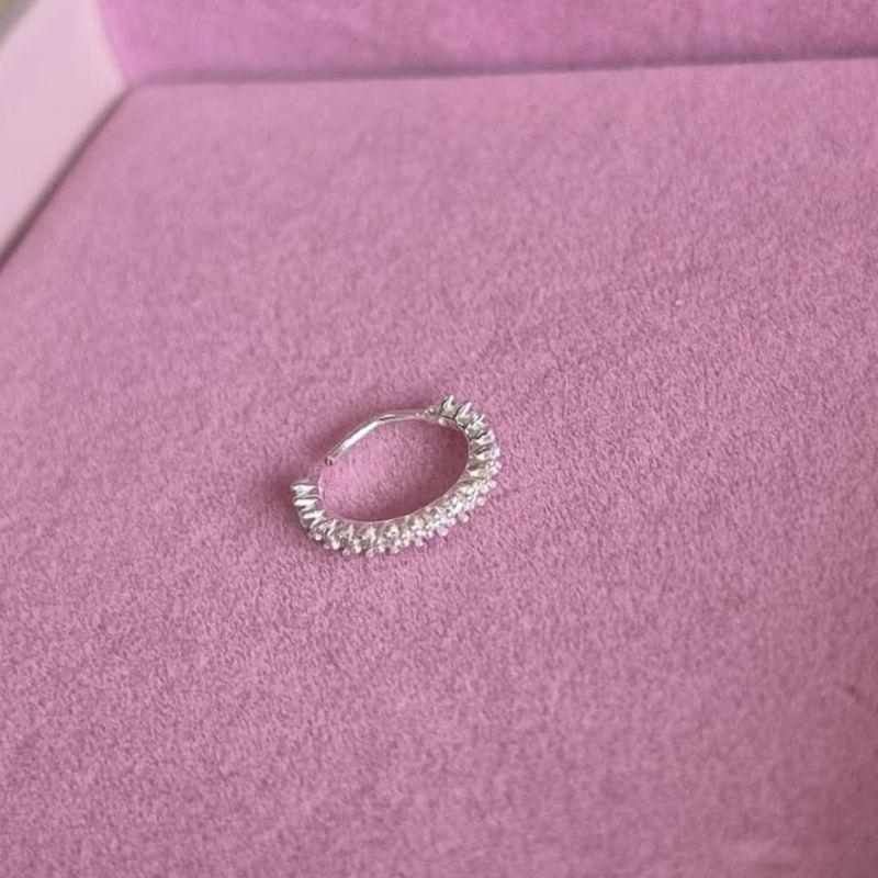 Piercing Coração Aro Cravejado