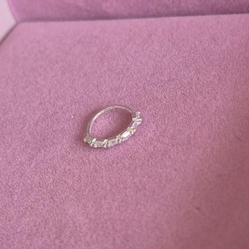 Piercing Coração Aro Pedrinha 1,0cm