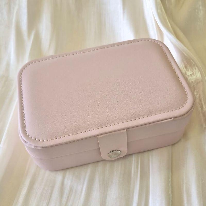 Porta Joia Almofadado Rosê 15,5x10,5x5cm