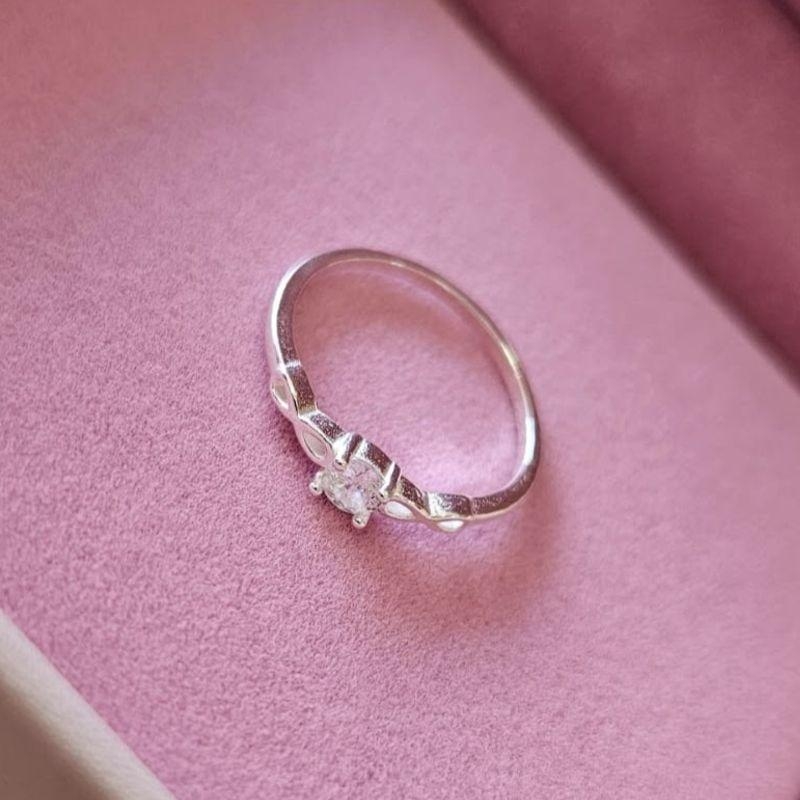 Anel Solitario Infinito Prata