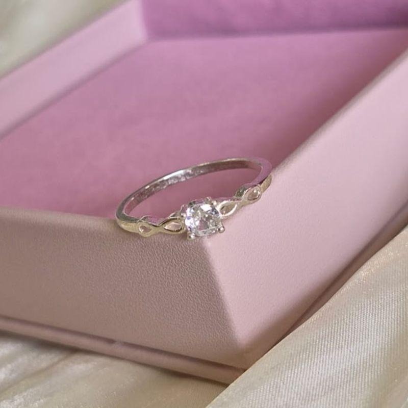 Anel Solitario Infinito Prata N14