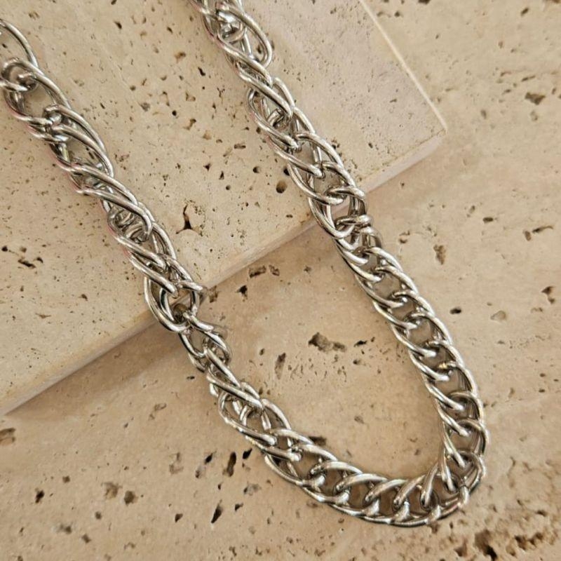 Choker Correntaria Elos Duplos