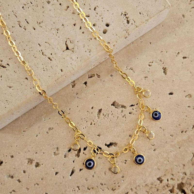 Choker Olho Grego com Zirconias