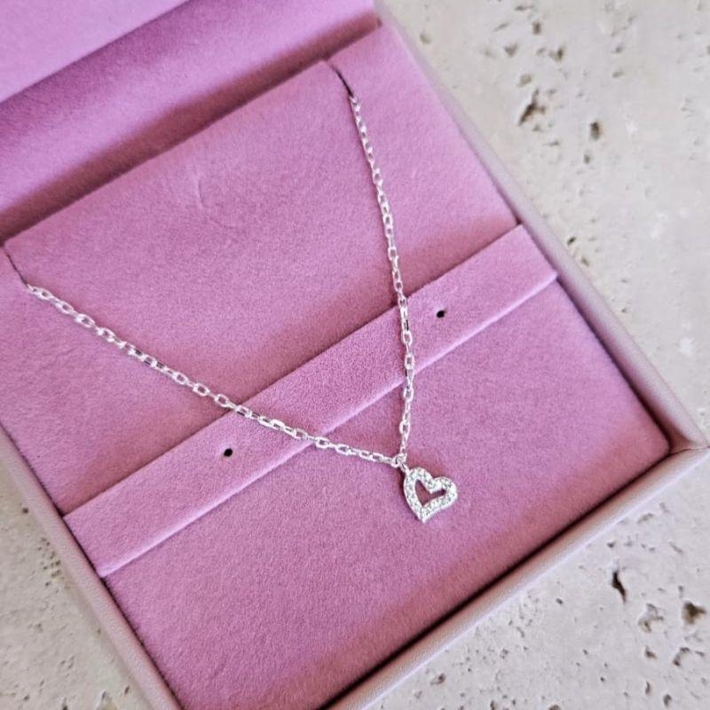 Pulseira Cartier Coração Vazado Micro 18cm Prata