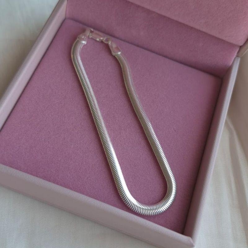 Pulseira Fio Alemão 4,5mm 18cm Prata