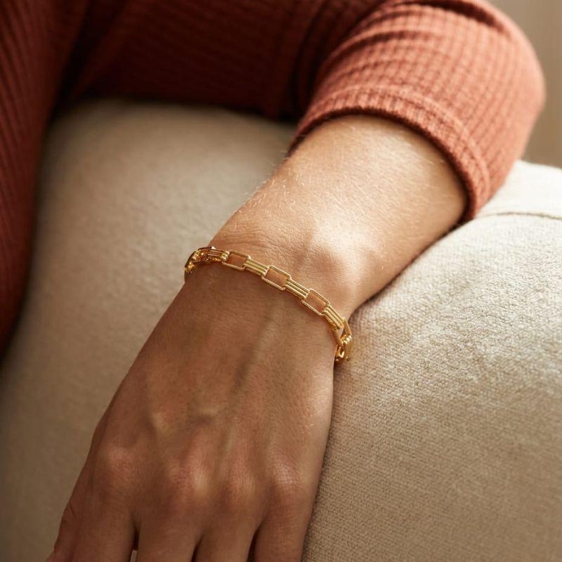 Pulseira Veneziana Trabalhada 7x4mm - 15cm + extensor