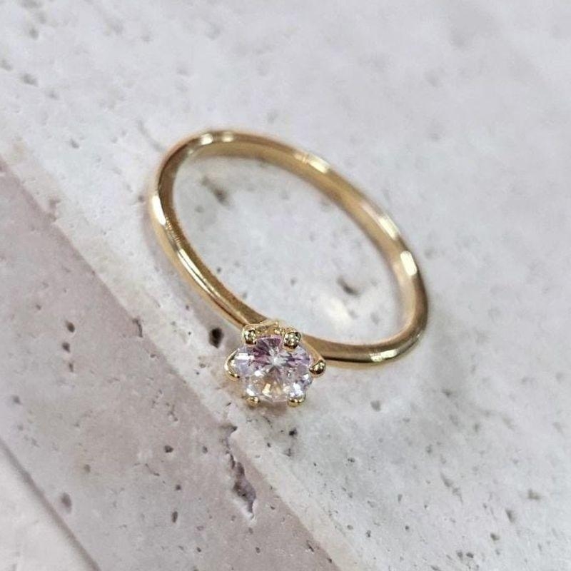 Anel Solitário 6mm Medio N16