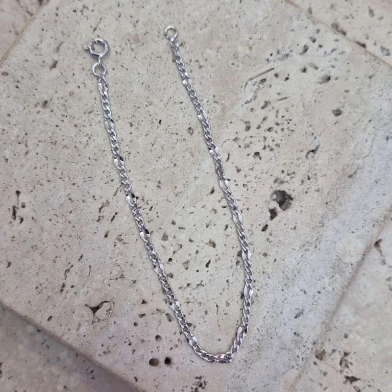 Pulseira Masculina 3x1 Batida Lisa 0,60mm - 21cm