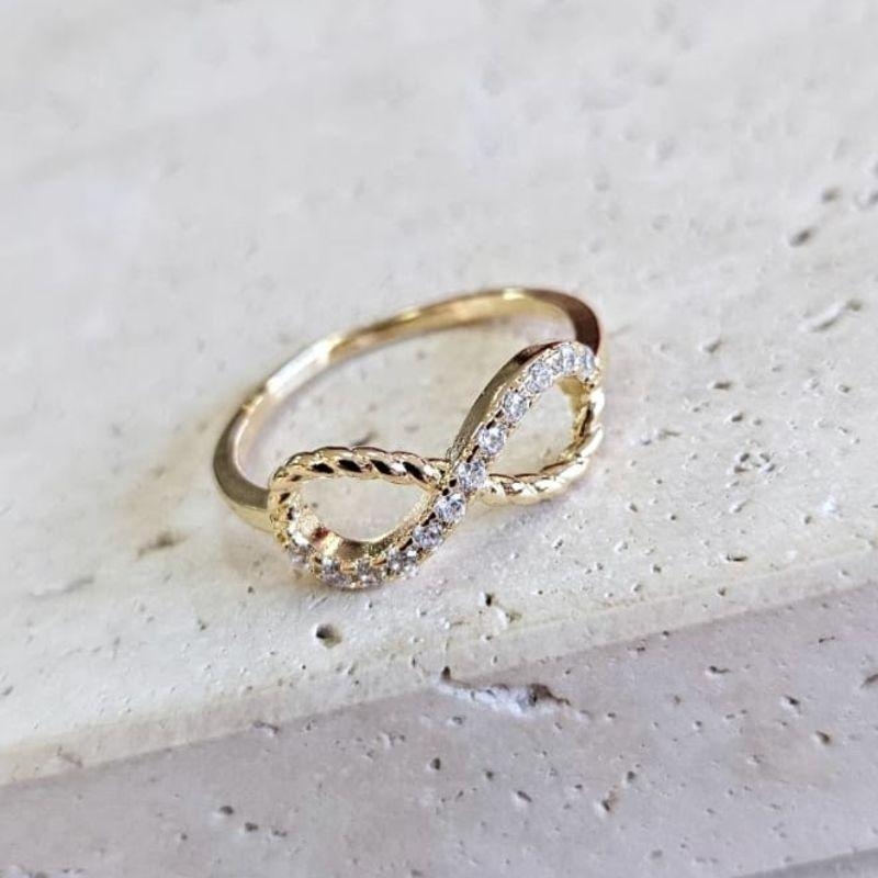 Anel Infinito com Micro Zirconia N22