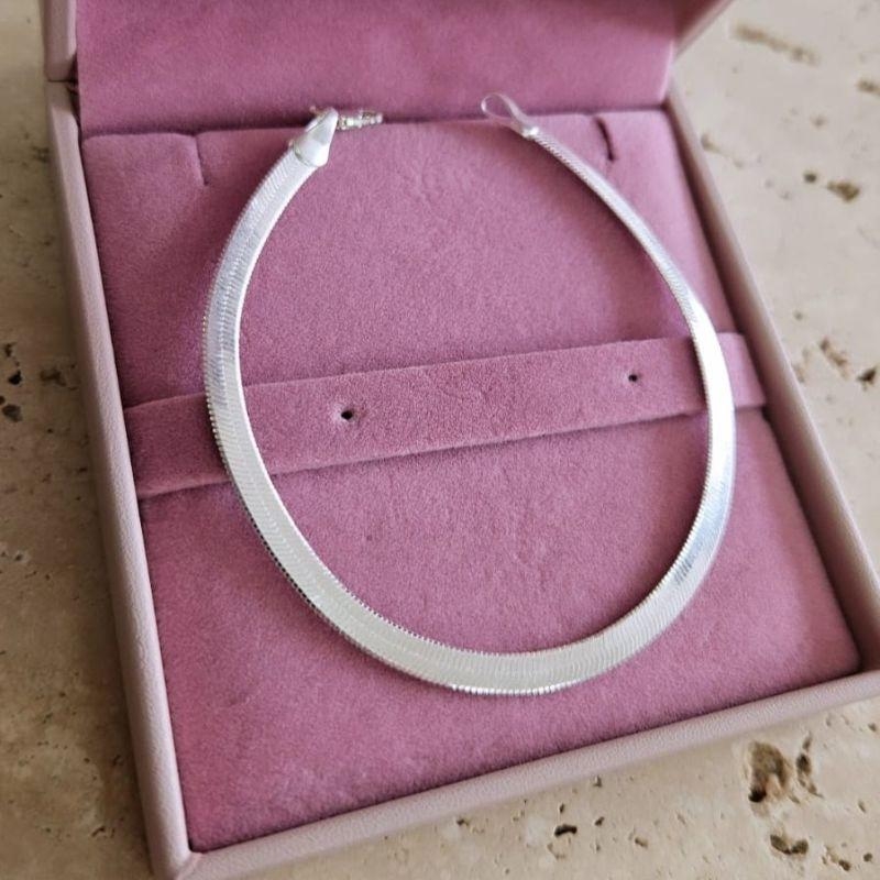 Pulseira Fita Laminada 4mm Prata