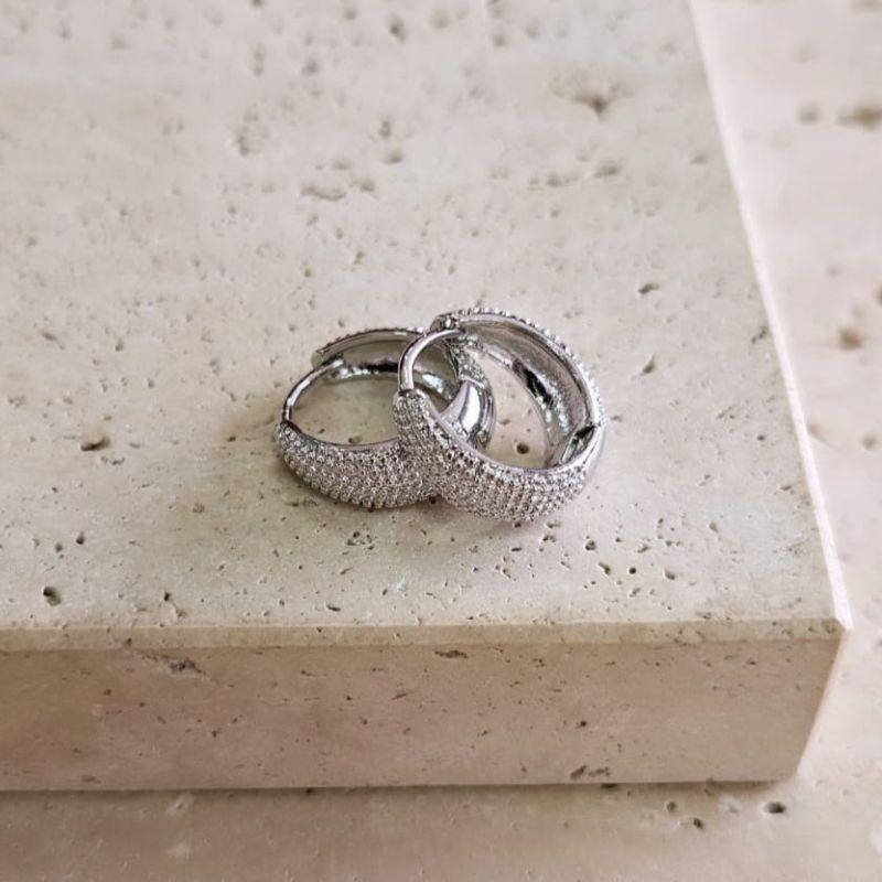 Brinco Argola Pontilhada Inteira Gde