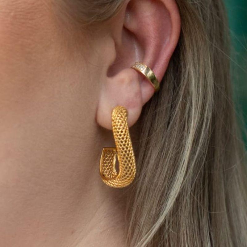 Brinco Argola Torta Tela