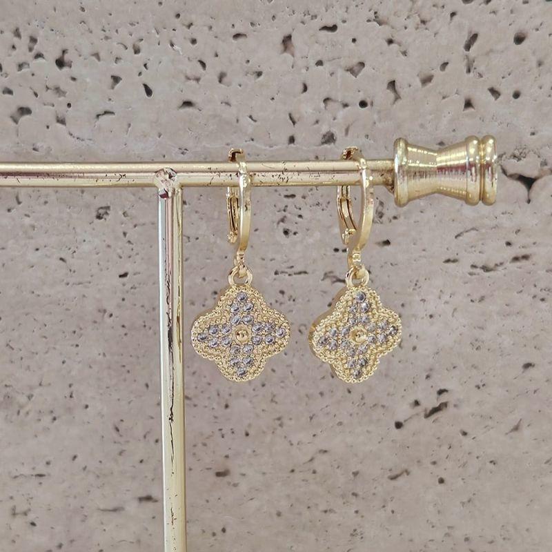 Brinco Argola Van Cleef Cravejada