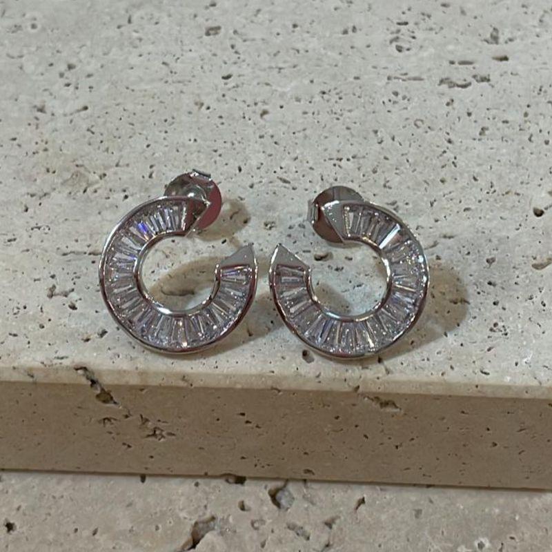 Brinco C Zirconias Baguete